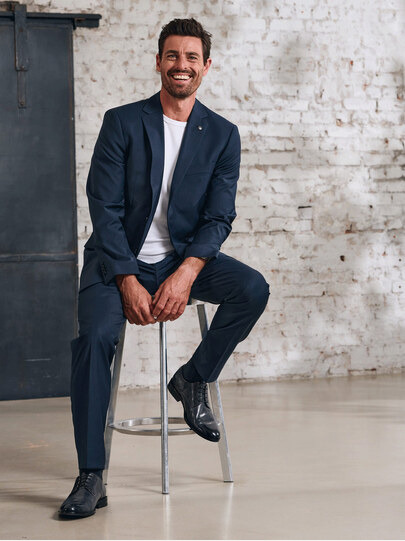 Männer Outfit My Favorite Anzug blau