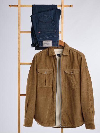 Männer Outfit Modisches Overshirt Cord-Style, Trendig, Bequem!
