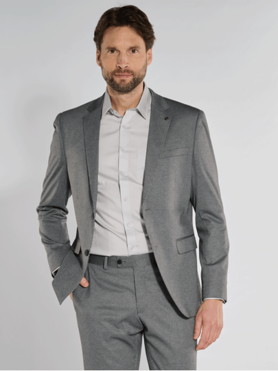 Männer Outfit Slim Fit Anzug Grau