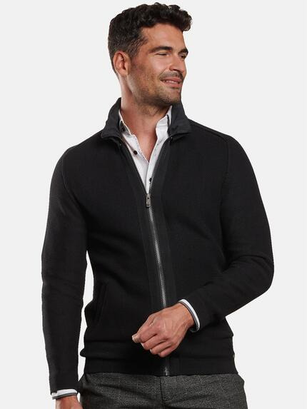 engbers Cardigan mit herausnehmbarer Kapuze Schwarz