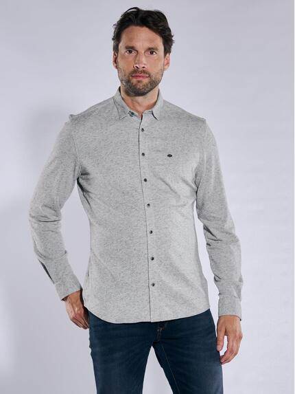 engbers Herren Langarm-Hemd slim fit Silbergrau 37842