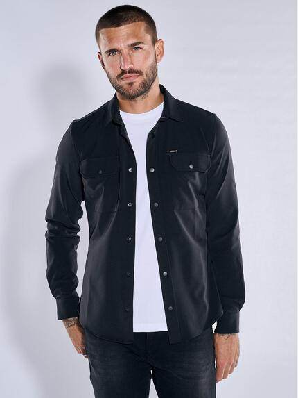 emilio adani Overshirt slim fit Schwarz