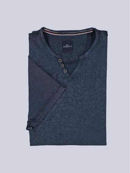 engbers Herren T-Shirt uni Saphirblau 38976