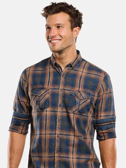 engbers Herren Langarm-Hemd gemustert Orange 33805 engbers Herren Langarm-Hemd gemustert Orange 33805
