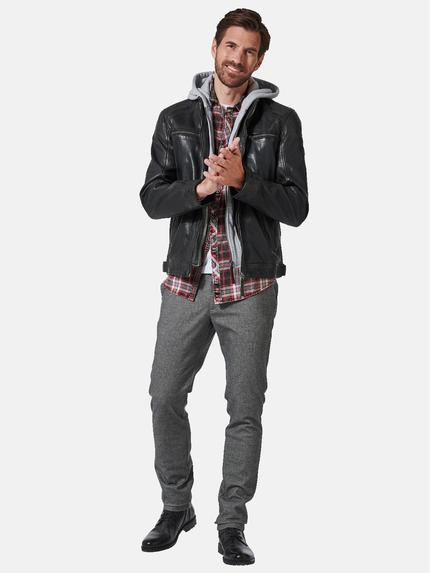engbers Herren Lederjacke mit Kapuze Schwarz 35188 engbers Herren Lederjacke mit Kapuze Schwarz 35188