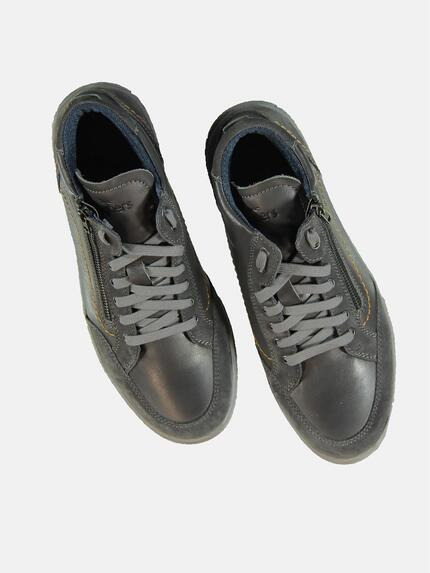 engbers Herren Sneaker mit seitlichem Reißverschluss Grau 31948 engbers Herren Sneaker mit seitlichem Reißverschluss Grau 31948