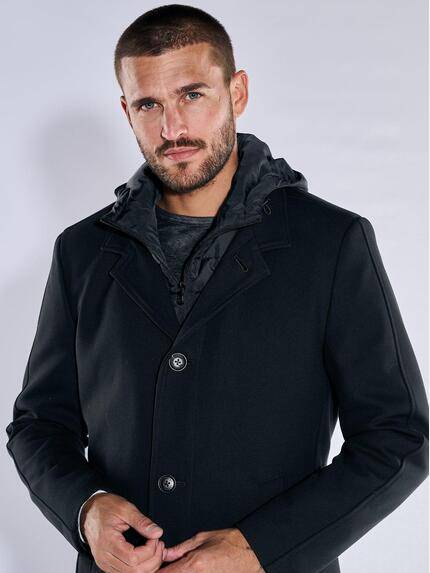 emilio adani Herren Mantel mit einem abnehmbaren Inlet Schwarz 37576 emilio adani Herren Mantel mit einem abnehmbaren Inlet Schwarz 37576