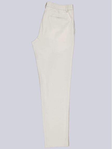 emilio adani Herren Anzug-Hose aus Leinenmischqualität Naturweiss 40370