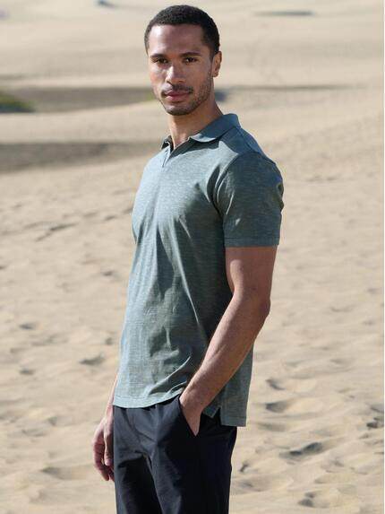 emilio adani Herren Poloshirt Petrolgruen 40792