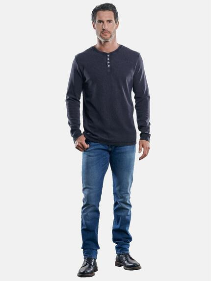 engbers Herren Lässiges Henley Shirt Saphirblau 30277 engbers Herren Lässiges Henley Shirt Saphirblau 30277