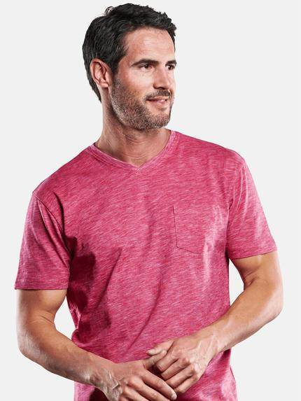 engbers Herren V-Neck T-Shirt Rot 28908 engbers Herren V-Neck T-Shirt Rot 28908