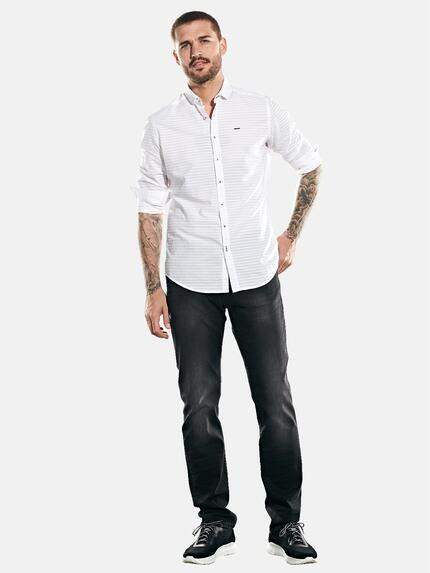 emilio adani Herren Langarm-Hemd-uni Weiß 31762 emilio adani Herren Langarm-Hemd-uni Weiß 31762