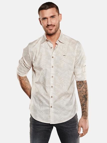 emilio adani Langarm-Hemd gemustert Beige
