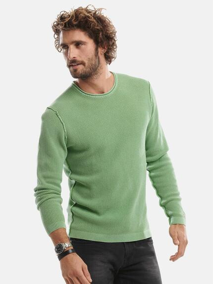 emilio adani Rundhals Pullover Grasgruen