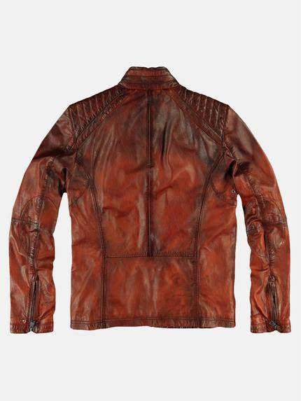 emilio adani Herren maskuline Lederjacke Orange 23570 emilio adani Herren maskuline Lederjacke Orange 23570