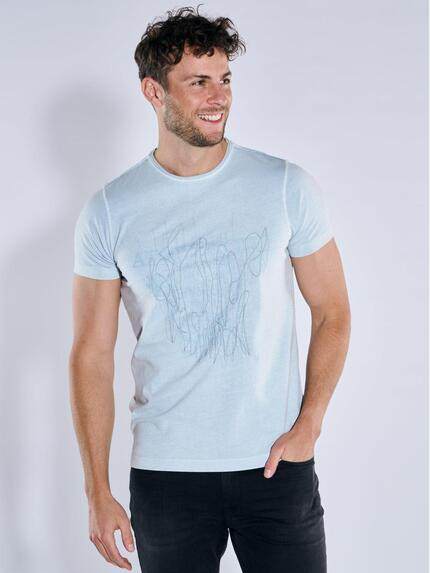 emilio adani T-Shirt uni Hellblau