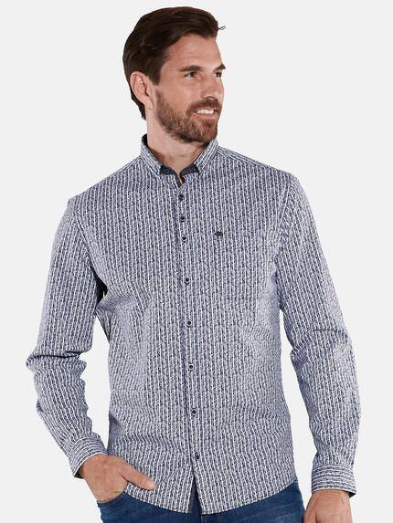 engbers Herren Langarm-Hemd gestreift Blau 36057 engbers Herren Langarm-Hemd gestreift Blau 36057