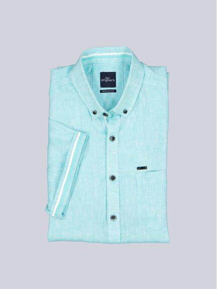 engbers Herren Kurzarm-Hemd aus Leinen Mint 38578 engbers Herren Kurzarm-Hemd aus Leinen Mint 38578