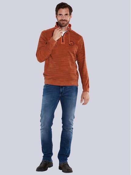 engbers Herren Sweatshirt gestreift Orange 35610 engbers Herren Sweatshirt gestreift Orange 35610