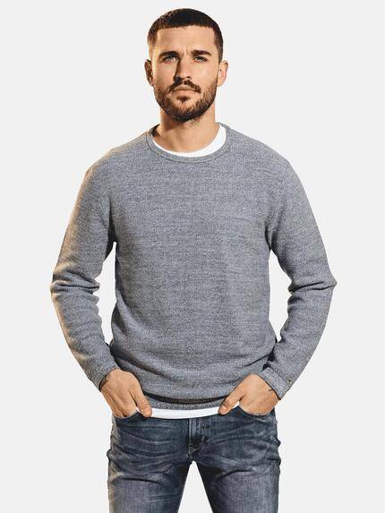 emilio adani Pullover Rundhals Dunkelgrau