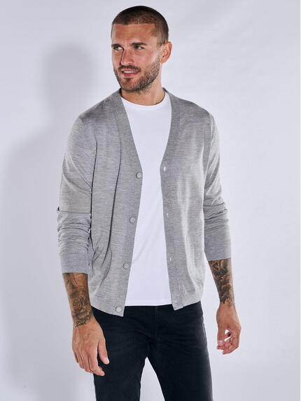 emilio adani Strickjacke uni Silbergrau