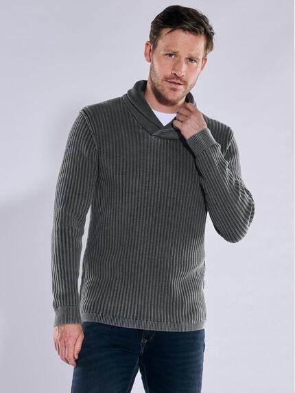 engbers Pullover mit Schalkragen Anthrazit