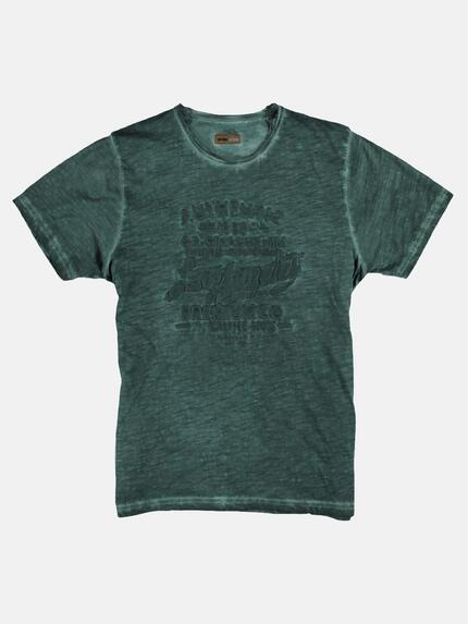 emilio adani Rundhals T-Shirt Petrolgrün