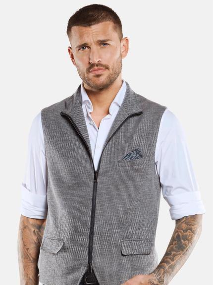 emilio adani Herren Sakko-Weste mit Zipper Grau 33312 emilio adani Herren Sakko-Weste mit Zipper Grau 33312