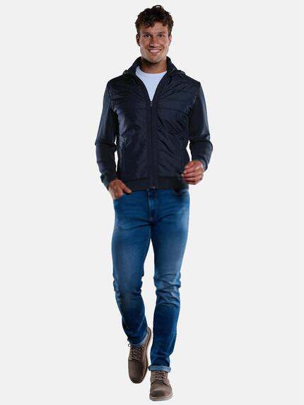 engbers Herren Sweatjacke aus Materialmix Saphirblau 33361 engbers Herren Sweatjacke aus Materialmix Saphirblau 33361