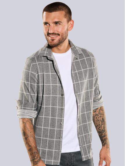 emilio adani Herren Langarm-Hemd slim fit Grau 35775 emilio adani Herren Langarm-Hemd slim fit Grau 35775