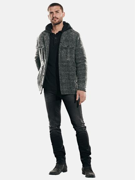 emilio adani Herren Jacke mit Wollanteil Grau 32001