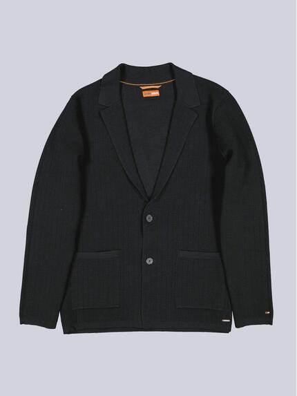 emilio adani Herren Sakko mit edler Strickstruktur Schwarz 39162