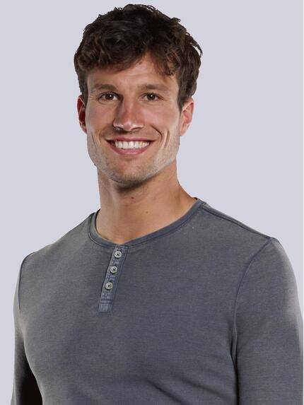 engbers Herren Henley-Shirt strukturiert Saphirblau 33435 engbers Herren Henley-Shirt strukturiert Saphirblau 33435