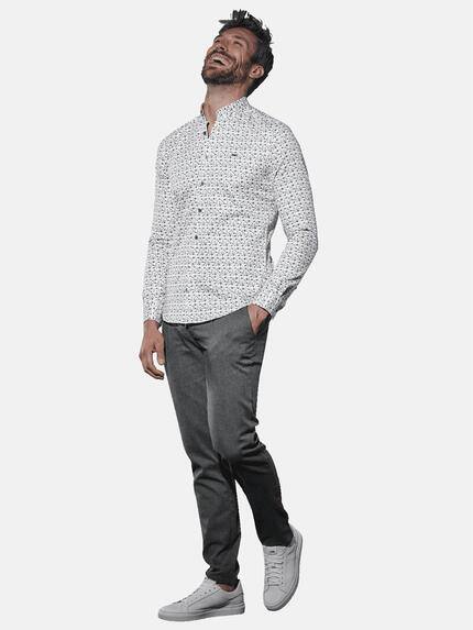 emilio adani Herren Individuelles Langarmhemd Braun 30818