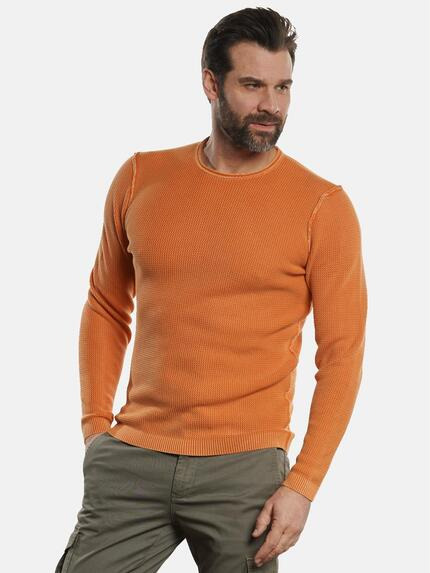 engbers Pullover Rundhals Dunkelorange