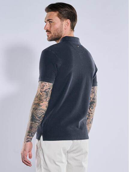 emilio adani Herren Polo-Shirt uni Blau 38958 emilio adani Herren Polo-Shirt uni Blau 38958