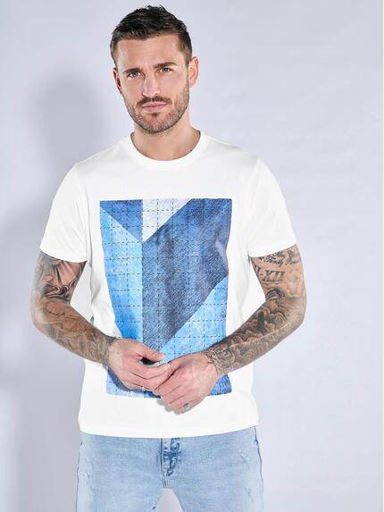 emilio adani Herren T-Shirt regular Weiß 38623