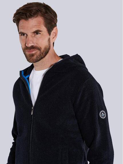 ENGBERS GERMANY Herren Sweatjacke mit Kapuze und besonderem Farbeffekt Blau 35740 ENGBERS GERMANY Herren Sweatjacke mit Kapuze und besonderem Farbeffekt Blau 35740