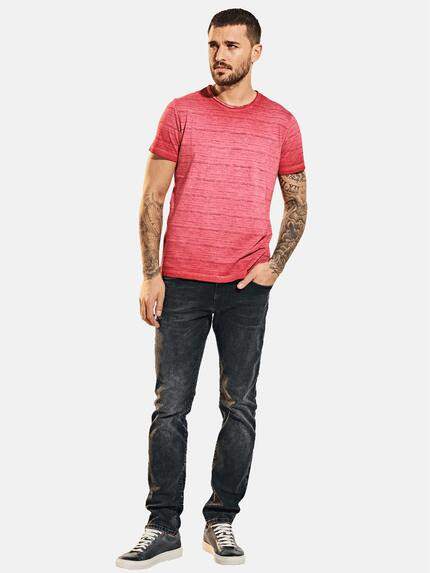 emilio adani Herren T-Shirt Rundhals strukturiert Rot 31522 emilio adani Herren T-Shirt Rundhals strukturiert Rot 31522