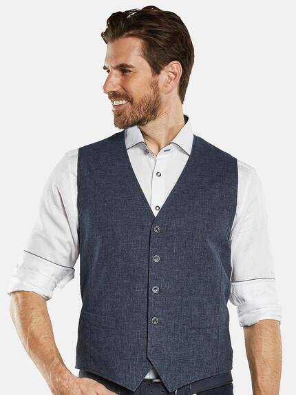 engbers Herren Sakko-Weste mit Leinenanteil Blau 34501 engbers Herren Sakko-Weste mit Leinenanteil Blau 34501