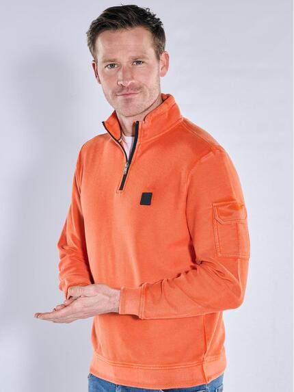 engbers Herren Sweatshirt Stehbund Orange 39933 engbers Herren Sweatshirt Stehbund Orange 39933