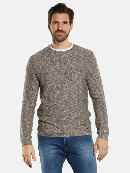 engbers Pullover strukturiert Braunbeige