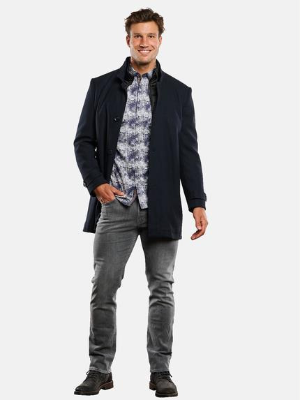 engbers Herren Mantel mit heraustrennbarem Inlet Saphirblau 33589