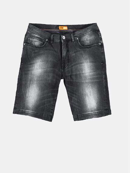 emilio adani Herren Elastische Jeans-Shorts mit modischer Waschung Grau 29269