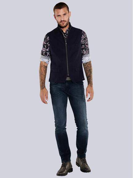 emilio adani Herren Sakko-Weste mit Zipper Blau 36027 emilio adani Herren Sakko-Weste mit Zipper Blau 36027