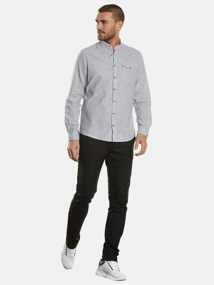 emilio adani Herren Langarm-Hemd mit Leinenanteil Grau 34461 emilio adani Herren Langarm-Hemd mit Leinenanteil Grau 34461