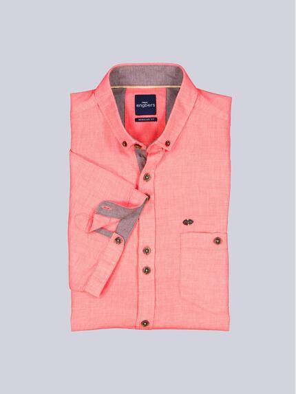 engbers Herren Kurzarm-Hemd mit Leinenanteil Hellrot 38382 engbers Herren Kurzarm-Hemd mit Leinenanteil Hellrot 38382