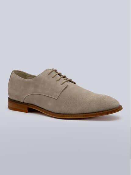 emilio adani Herren Halbschuh aus Velours-Leder Beige 38530