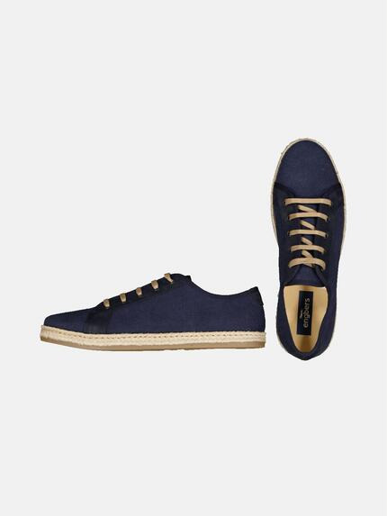 engbers Herren Halbschuh in Espandrilles-Optik Marineblau 32607 engbers Herren Halbschuh in Espandrilles-Optik Marineblau 32607