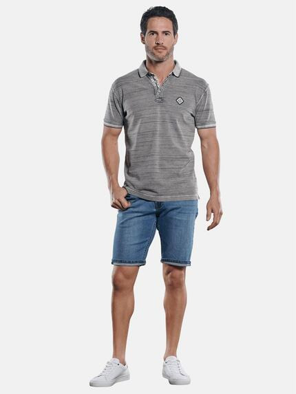 engbers Herren Poloshirt in melierter Optik Grau 29863 engbers Herren Poloshirt in melierter Optik Grau 29863